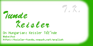 tunde keisler business card